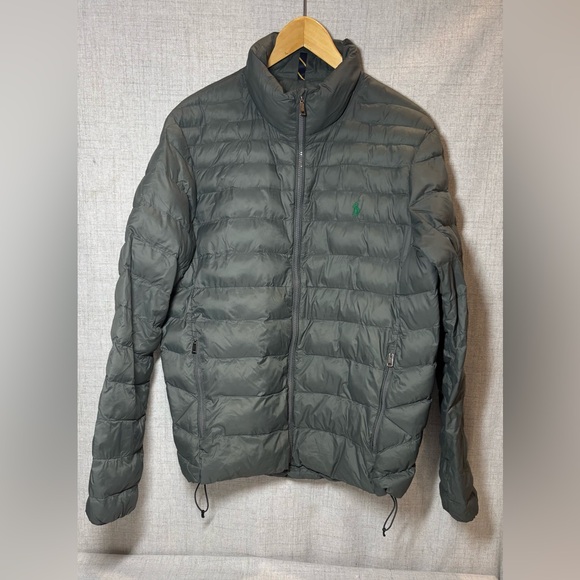 POLO RALPH LAUREN “Colden” packable steel dark grey waterproof coat jacket. M - Picture 1 of 11
